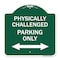 Signmission Physically Challenged Parking W/ Bidirectional Arrow Heavy-Gauge Alum Sign, 18" x 18", GW-1818-23305 A-DES-GW-1818-23305 - alternate 1
